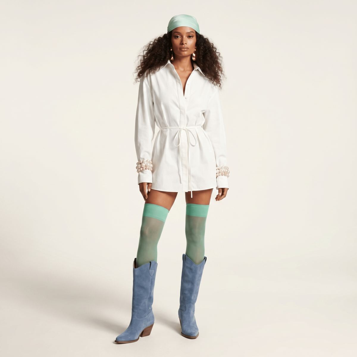 Noa Blue Jeans Texan Boots
