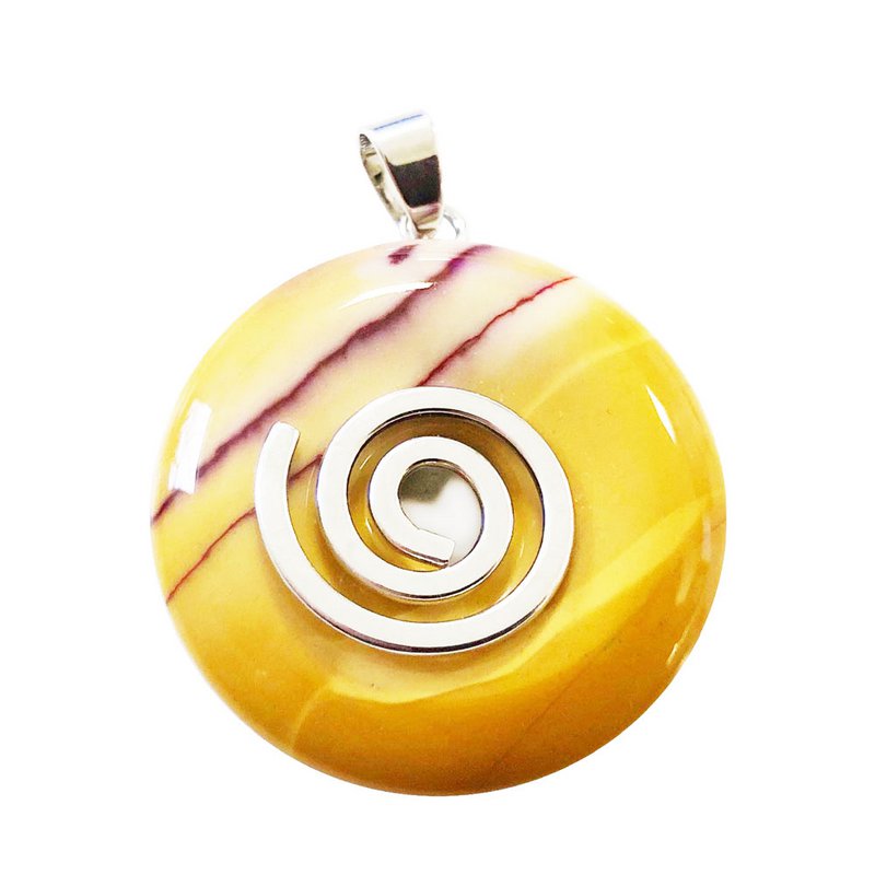 Mookaite Pendant - Chinese PI or Donut 30mm