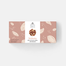 Biskota Almonds - Greek olive oil biscuits, a delightful cookie made with almonds and olive oil, perfect for snacking or serving with coffee.