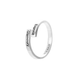 Anello in argento completo con 2 nomi - anello in argento sterling