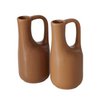 Vase stone brown H18.2cm