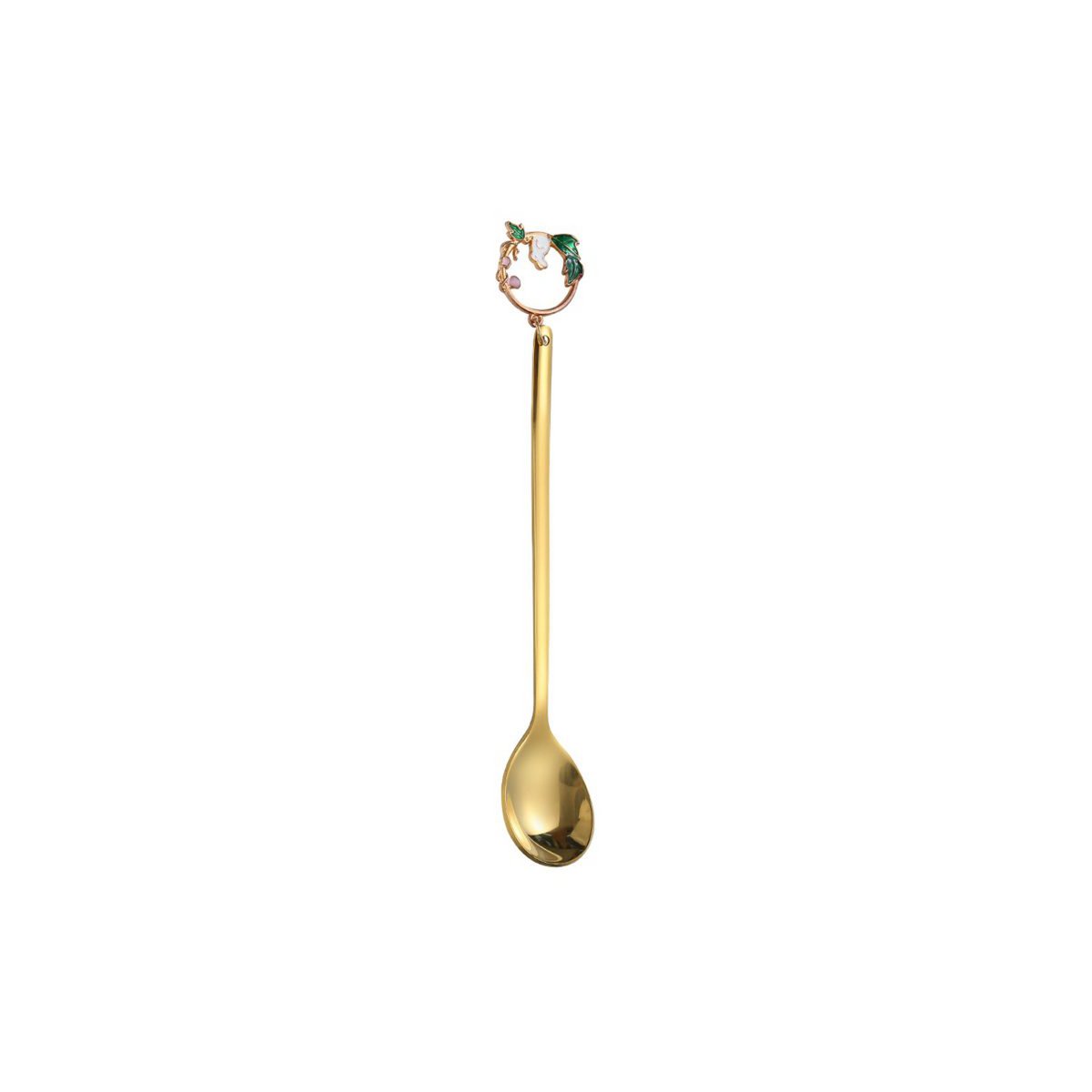 Cucchiaio da dessert di coniglio dorato 14 cm set di 6 pezzi Isabelle rosa