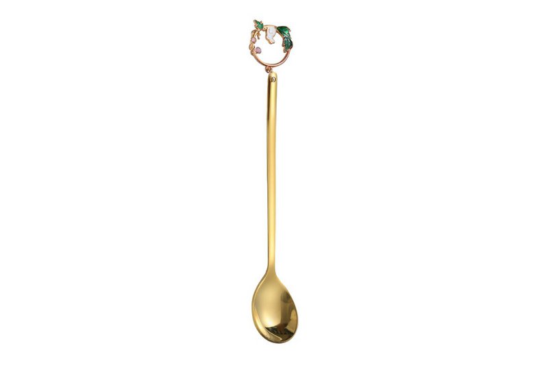 Cucchiaio da dessert di coniglio dorato 14 cm set di 6 pezzi Isabelle rosa