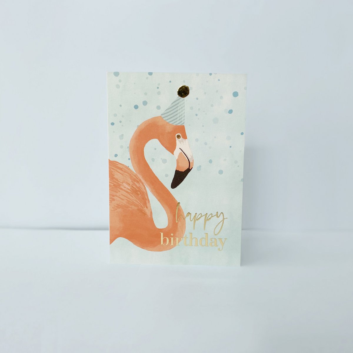 Carte feuille d'or Flamingo