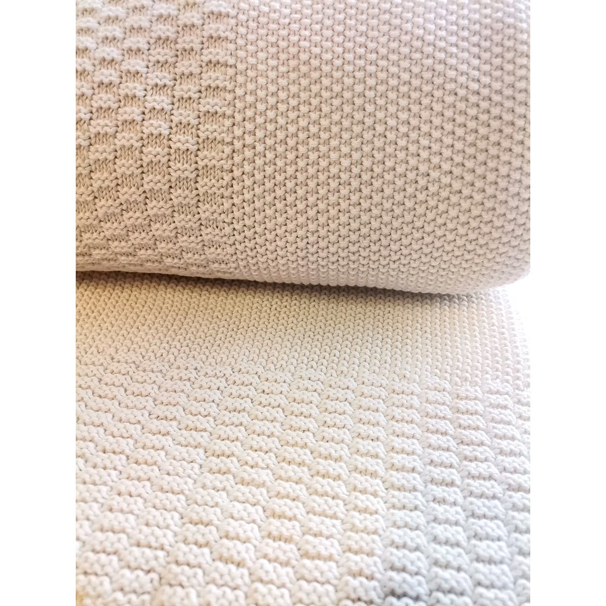 Gestrickte Überwürfe, gestrickte Decke, CottonThrows, gestrickte Überwurfdecke aus 100 % Baumwolle