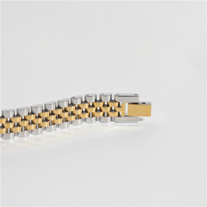 Yura - Woven Gold Silver Watch Chain Bracelet