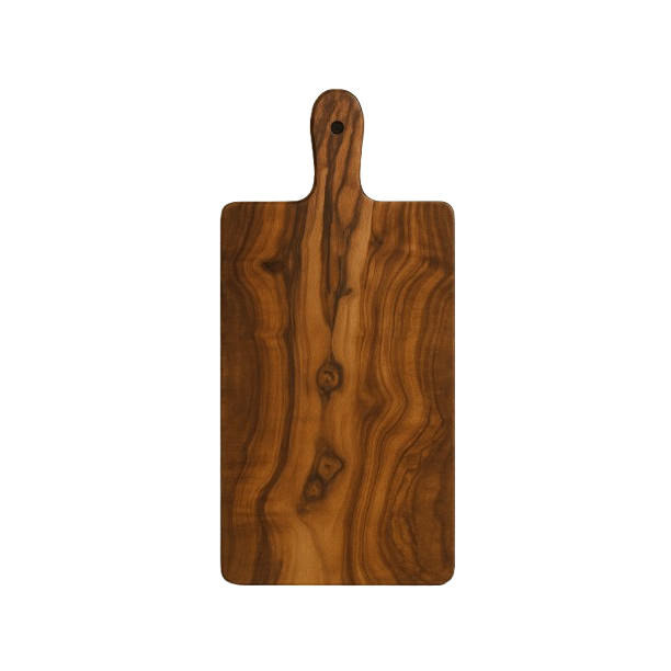 Rectangular Cutting Board with handle - Olive wood
