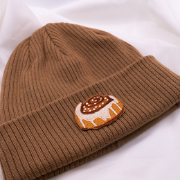 Hat cinnamon roll beanie embroidered Kanelbulle - Sweden gift winter hat colorful Scandinavia