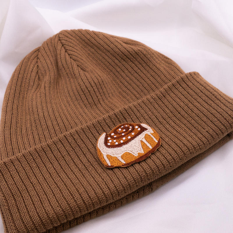 Hat cinnamon roll beanie embroidered Kanelbulle - Sweden gift winter hat colorful Scandinavia