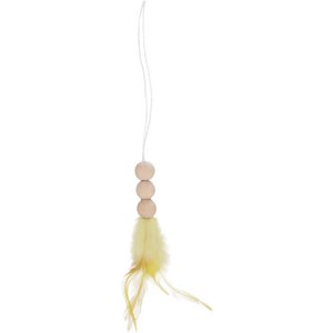 Feathers Galini for hanging, H15cm, with 3 wooden balls,