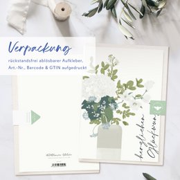 Foldekort 'Tillykke' vase med blomster, inklusive kuvert