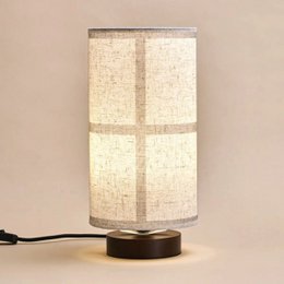 Sakura Dunkelbraune Tischlampe | Leinenmix-Schatten und stilvolle Beleuchtung