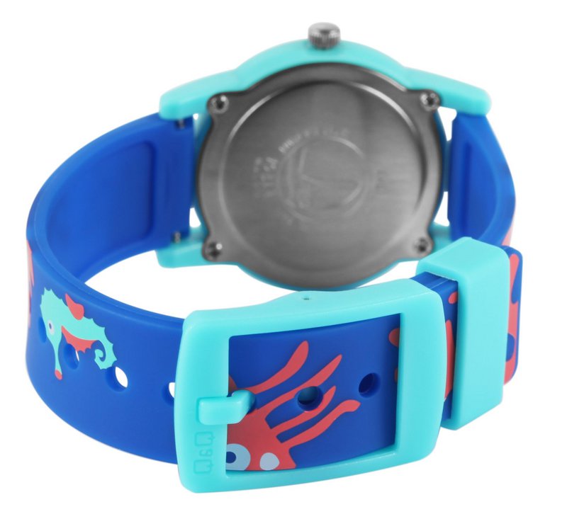Montre pour enfants Q&Q "Underwater World", bracelet en résine, 10 ATM
