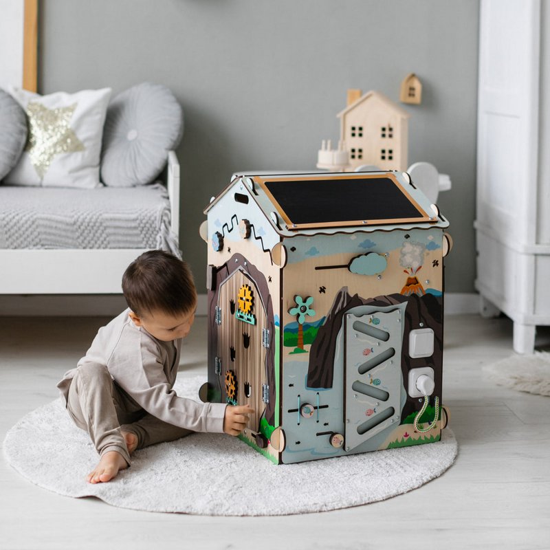 Busyboard Spielhaus DINO mit Beleuchtung