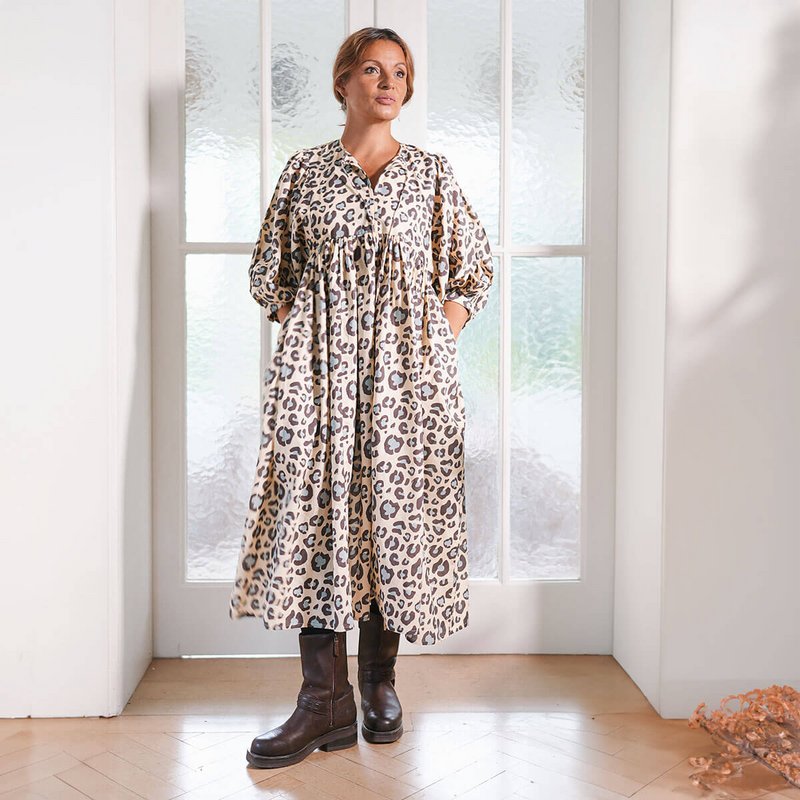 „Fey Good” Baumwollkleid „Blue Leo”
