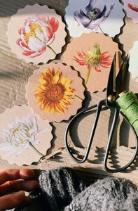 Untersetzer/Coaster 10 Motive Blumen - 12 Sets
