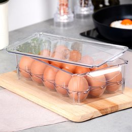Egg Holder with Lid for 15 Eggs
