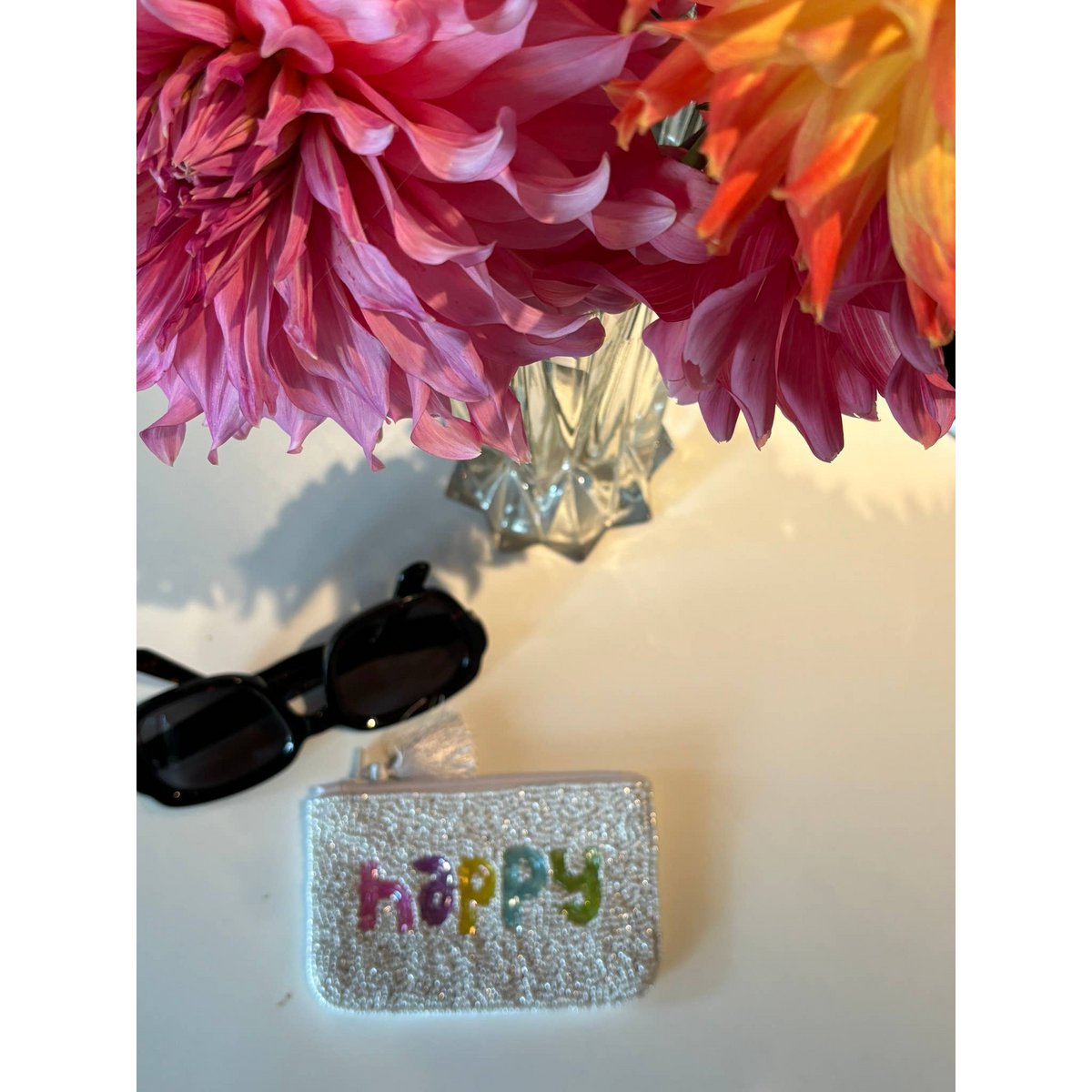 Handgefertigter Perlen-Happy-Beutel *Geschenk*