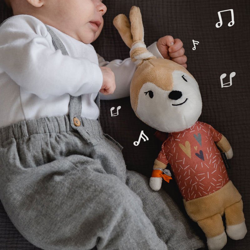 Boîte à musique jouable librement Ivy le lapin - coffret cadeau