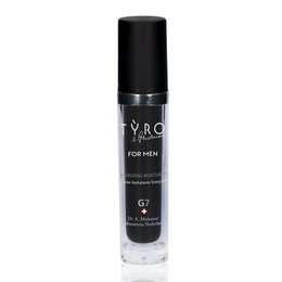 Energizing face moisturizer for men with a sleek black bottle design. Contains nourishing ingredients to hydrate and revitalize skin.