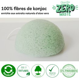 Zero waste konjac natural face with aloe vera