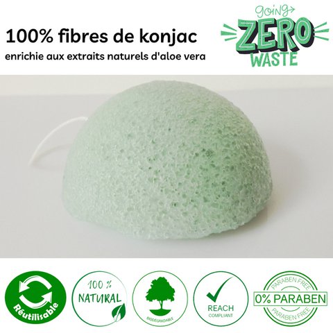 Null Abfall Konjac natürliches Gesicht mit Aloe Vera