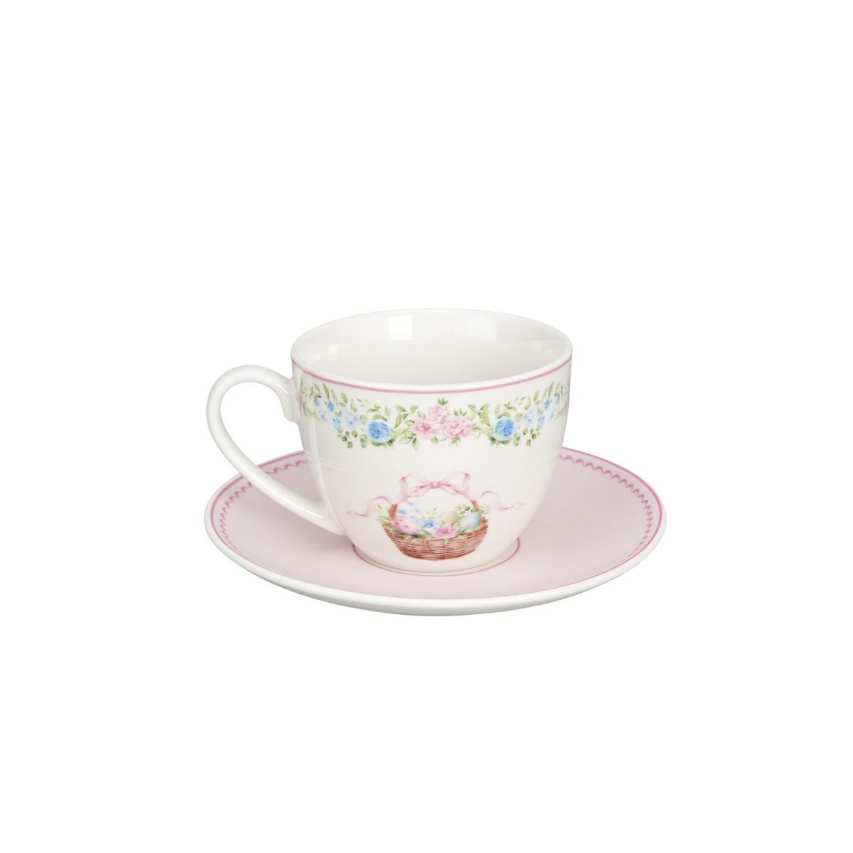 Kop & schotel Easter Joy roze 250 ml Isabelle Rose