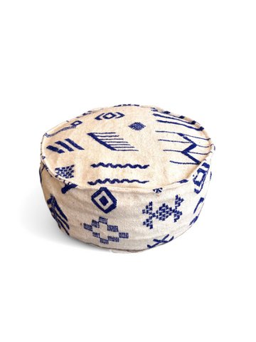 Vloerkussen rond - Mila Blue III