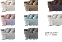 ASTRID 4-zitsbank/slaapbank Corduroy Dusty Blue afneembare en wasbare hoezen