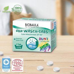 BIOBAULA ECO VASKEMIDDEL FLAGER farverige