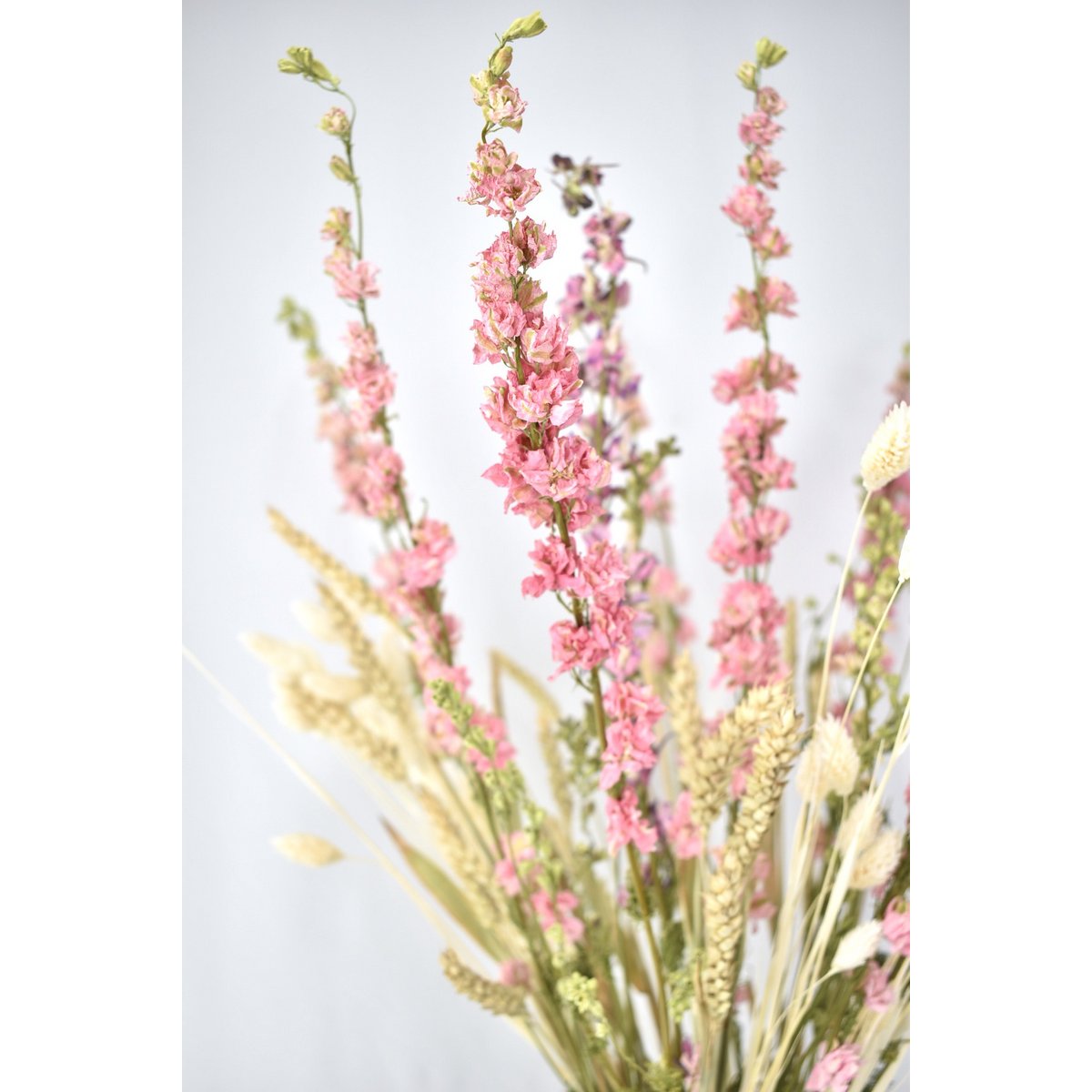 Tørret blomsterbuket - Naturrosa - 70 cm