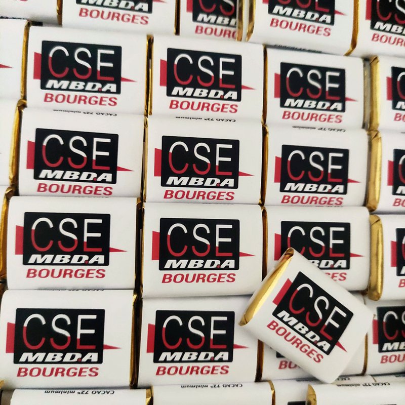Creëer uw gepersonaliseerde chocoladeboodschap en/of logo