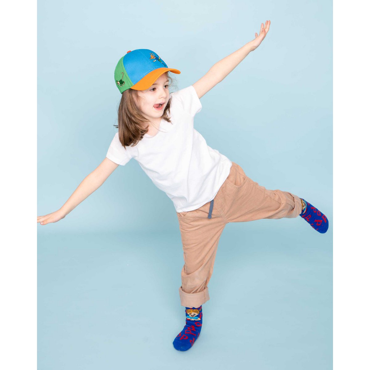 koaa – Pippi Langstrumpf “Kunterbunt” – Basecap blue/green/pink