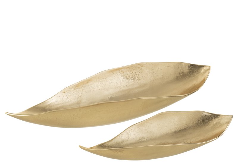 J-Line Tray plateau - tray - metal - gold - large - HS
