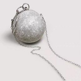Luxe Ball Clutch-BlingBling Diamonds-Gold & Silver