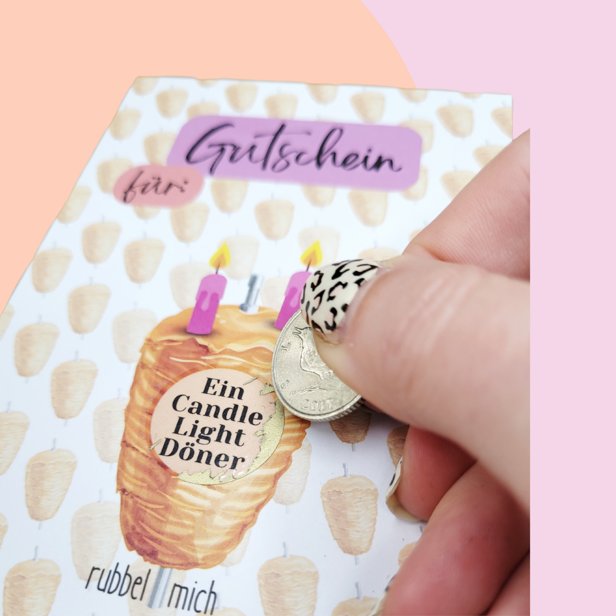 Postcard | with scratch field Candle Light Döner ®