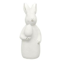 Easter bunny with rustic white egg