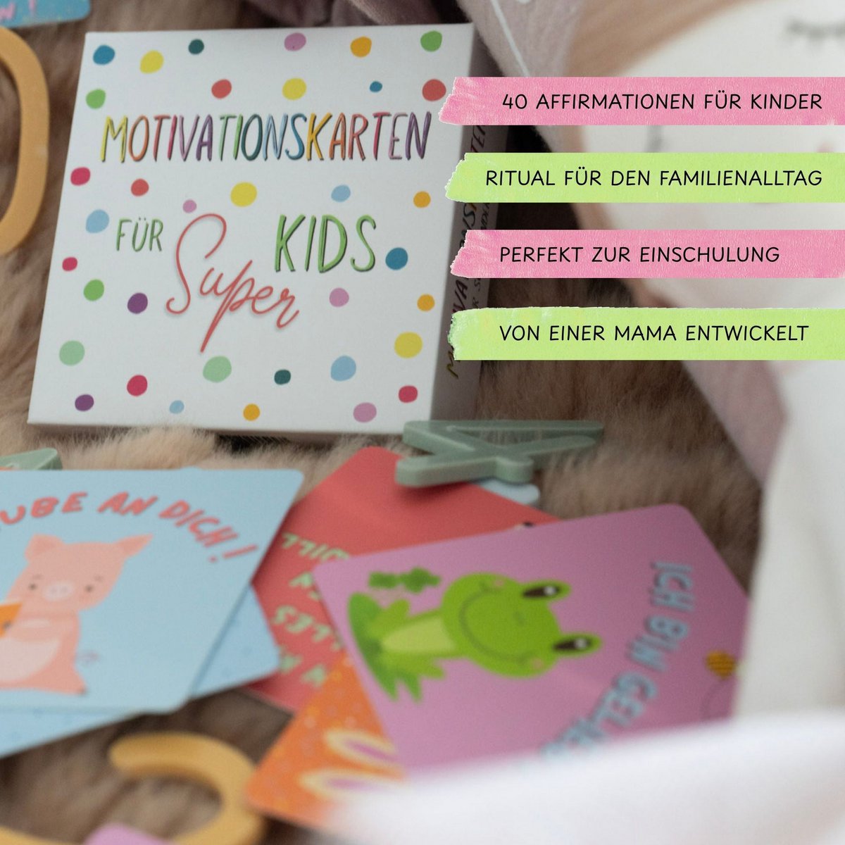Opmuntringskort til børn - 40 bekræftelseskort for selvtillid og styrke