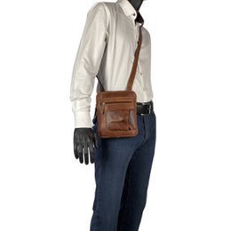 Skuldertaske eller Crossbody-taske i 6 farver glat læder med justerbar skulderrem