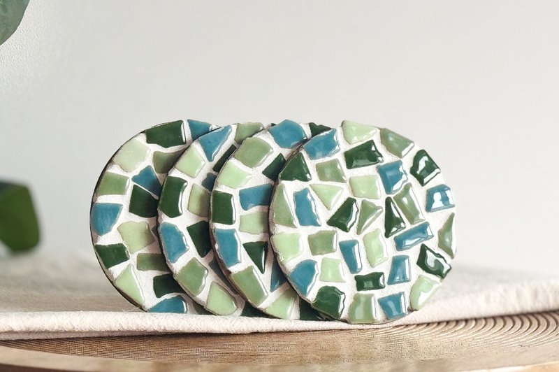 Coaster a mosaico del pacchetto fai -da -te (incluso il titolare)