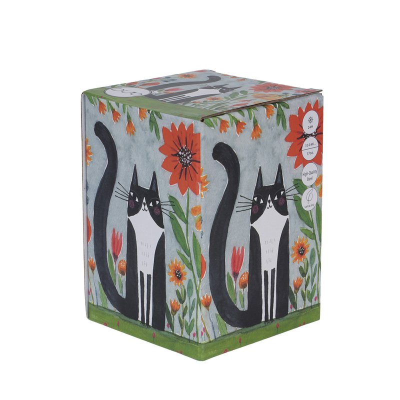 DUO CATS Thermal Mug 330ml, MEADOW, giftbox