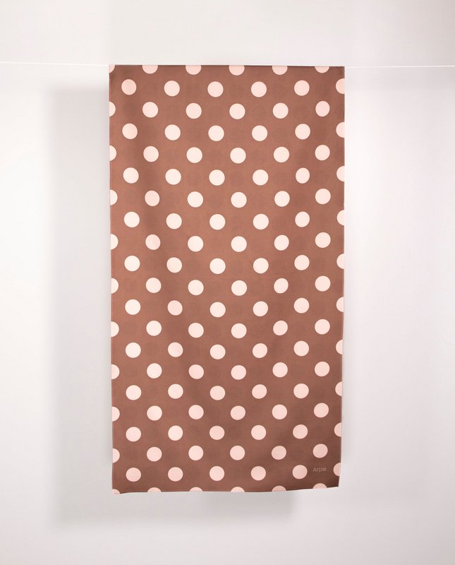 Towel Dots Chestnut Brown