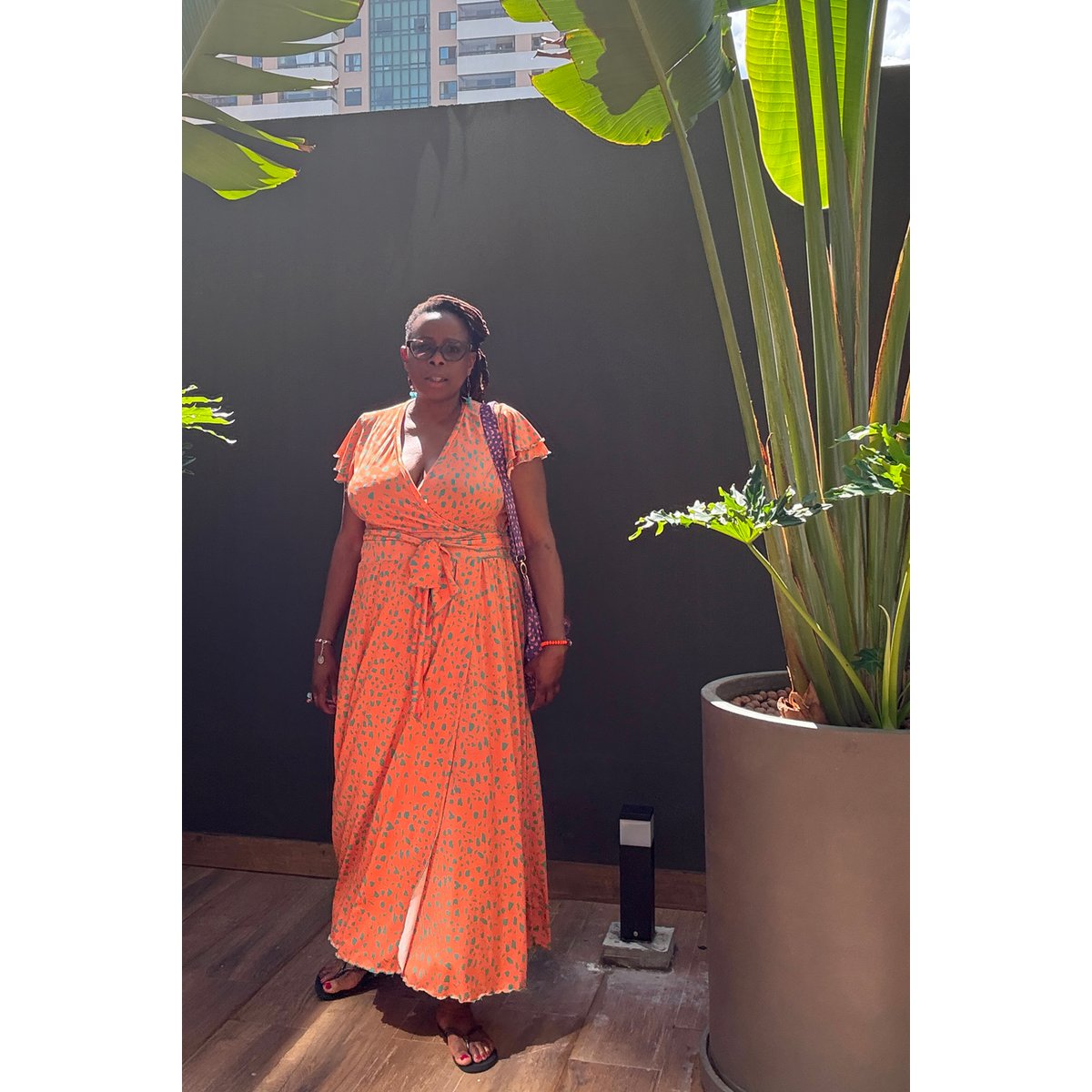 Robe dukke oxum manche frivillige tsaka orange