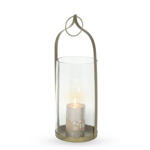 Glass Candle Holder, Bronze Color, Height 44 cm, ALLURE