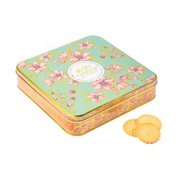 Shortbread kiks sortiment af ren frisk smør naturlig sandkage, med saltet smør karamel, chokolade og abrikos chips - "Vegetable Magic" metal æske 400 g