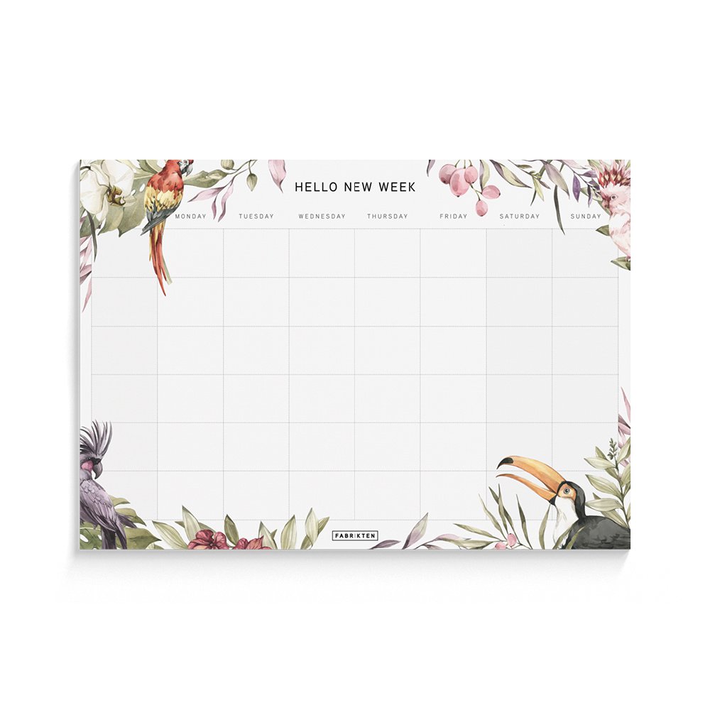 Weekplanner Tropisch A4