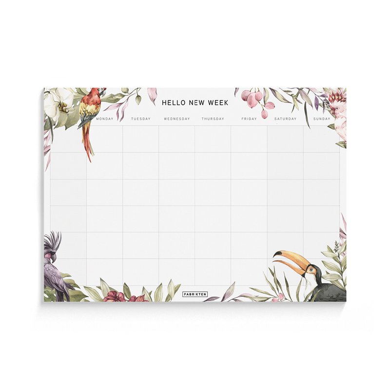 Agenda settimanale Tropical A4