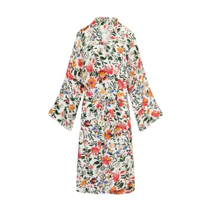 Kimono one size Bed of flowers geprinte katoen mousseline