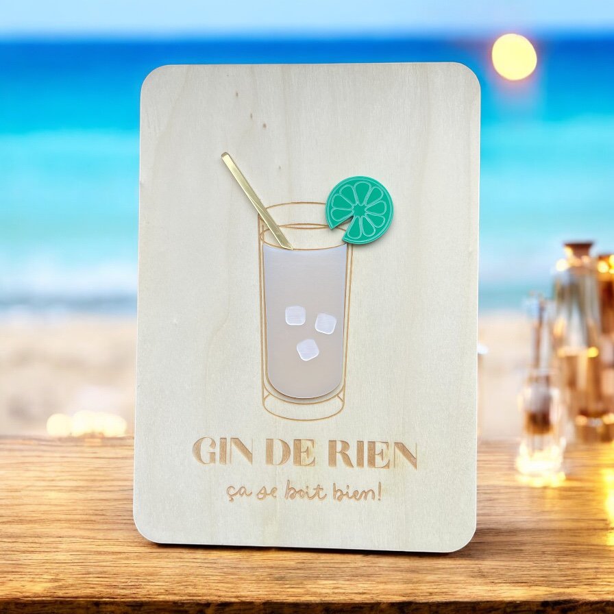 Houten en plexi -poster: cocktails