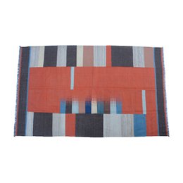 Modern Carmine Pink Kilim Rug